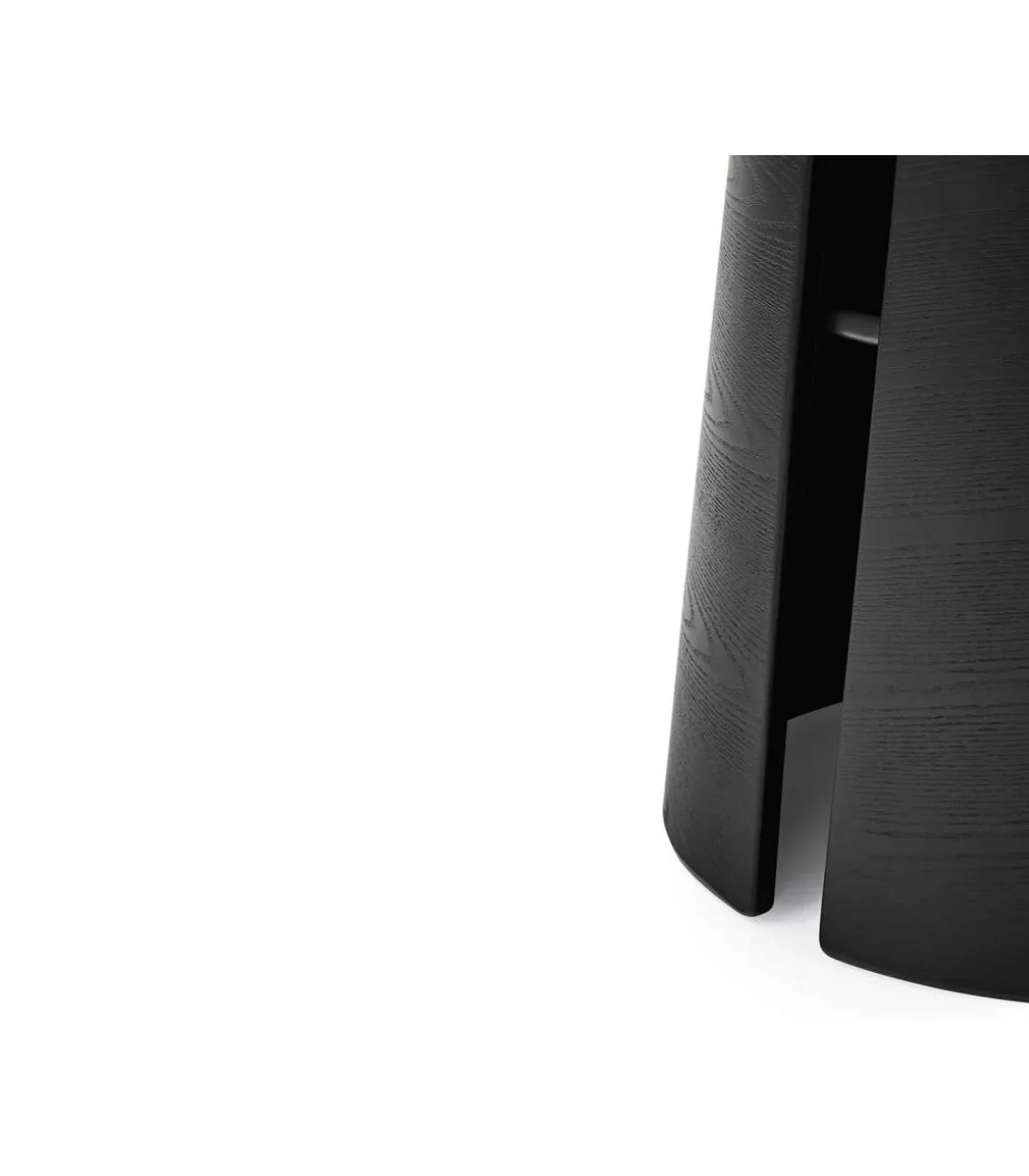 Mesa redonda para cocina o comedor modelo Cep acabado negro, 157cm(ancho) 75cm(alto) 157cm (largo)