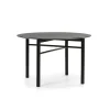 Mesa redonda para cocina o comedor modelo Junco acabado negro, 120cm(ancho) 75cm(alto) 120cm (largo)