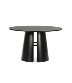 Mesa redonda para comedor modelo Cep acabado negro, 137cm(ancho) 75cm(alto) 137cm (largo)