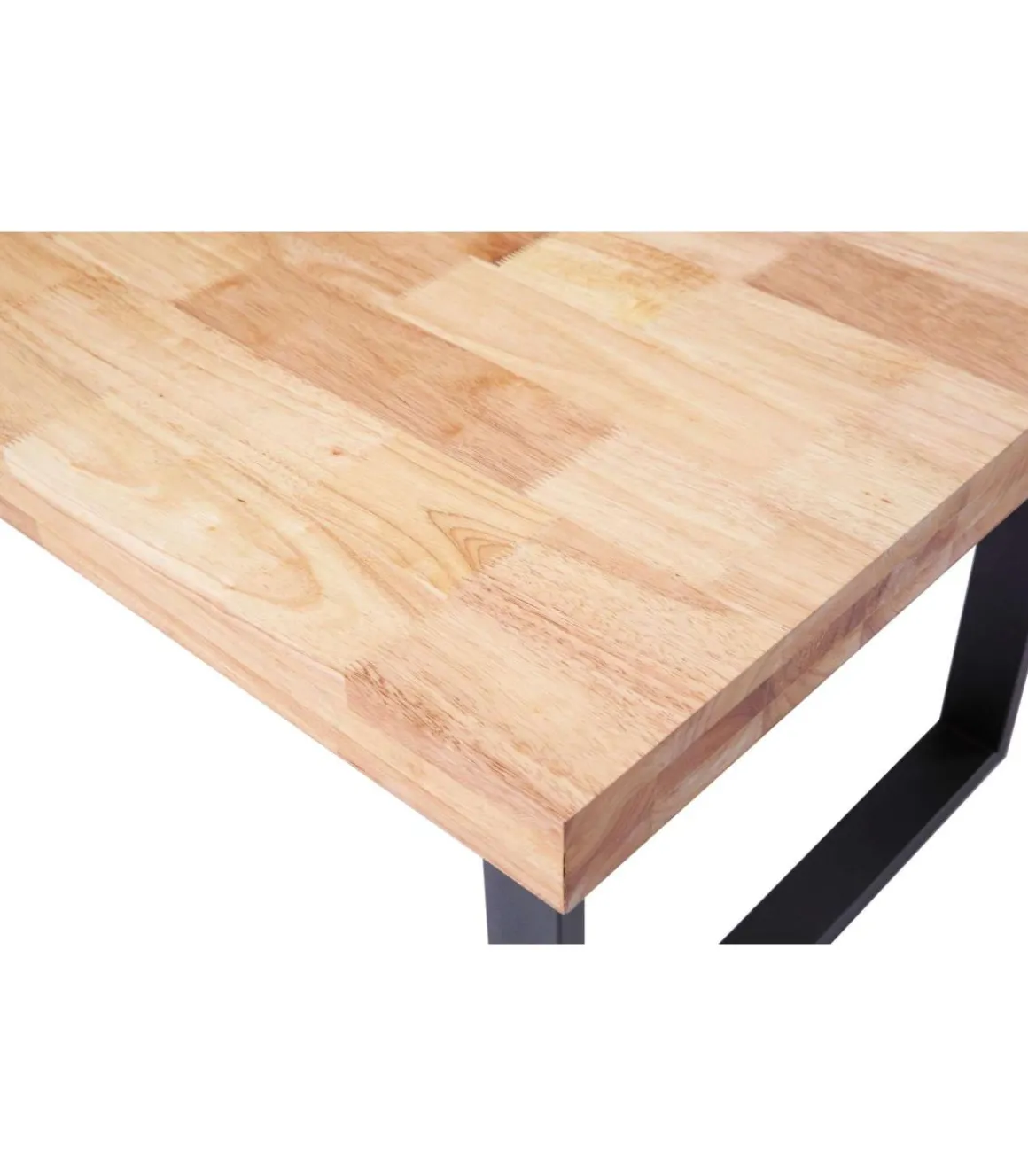 Mesa salón fija Natural roble nordish estructura negra 140 cm(ancho)80 cm(largo) 76,5 cm(alto)