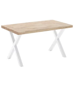Mesa salon fija X-Loft-140 acabado roble nordish/blanco, 76 cm(alto)140 cm(ancho)80 cm(largo)