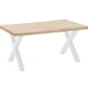 Mesa salon fija X-Loft-160 acabado roble nordish/blanco, 76 cm(alto)160 cm(ancho)90 cm(largo)