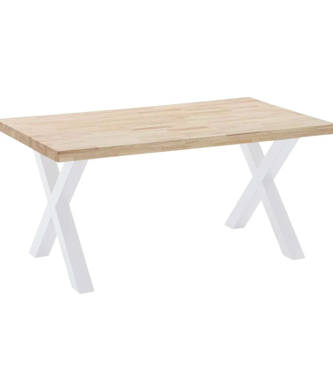 Mesa salon fija X-Loft-160 acabado roble nordish/blanco, 76 cm(alto)160 cm(ancho)90 cm(largo)
