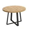 Mesa salon redonda fija Rin 120 acabado Nordic, 75 cm(alto)120 cm(ancho)90 cm(largo)