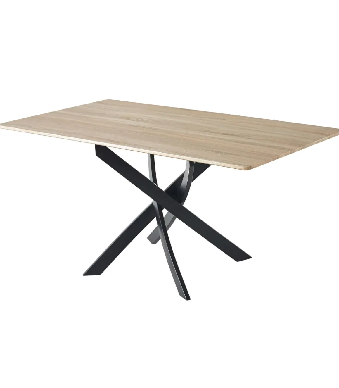 Mesa salon Zen fija roble/negro 75 cm(alto)140 cm(ancho)80 cm(largo)