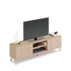 Mesa television Oslo 2 puertas y 2 huecos en acabado color aurora, 50 cm(alto)160 cm(ancho)40 cm(largo)