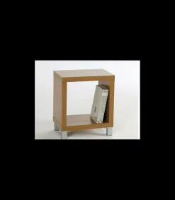 Mesita auxiliar kubox 1x1 acabado maple, 48 cm (alto) 41cm (ancho) 29 cm(fondo)