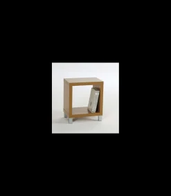 Mesita auxiliar kubox 1x1 acabado maple, 48 cm (alto) 41cm (ancho) 29 cm(fondo)