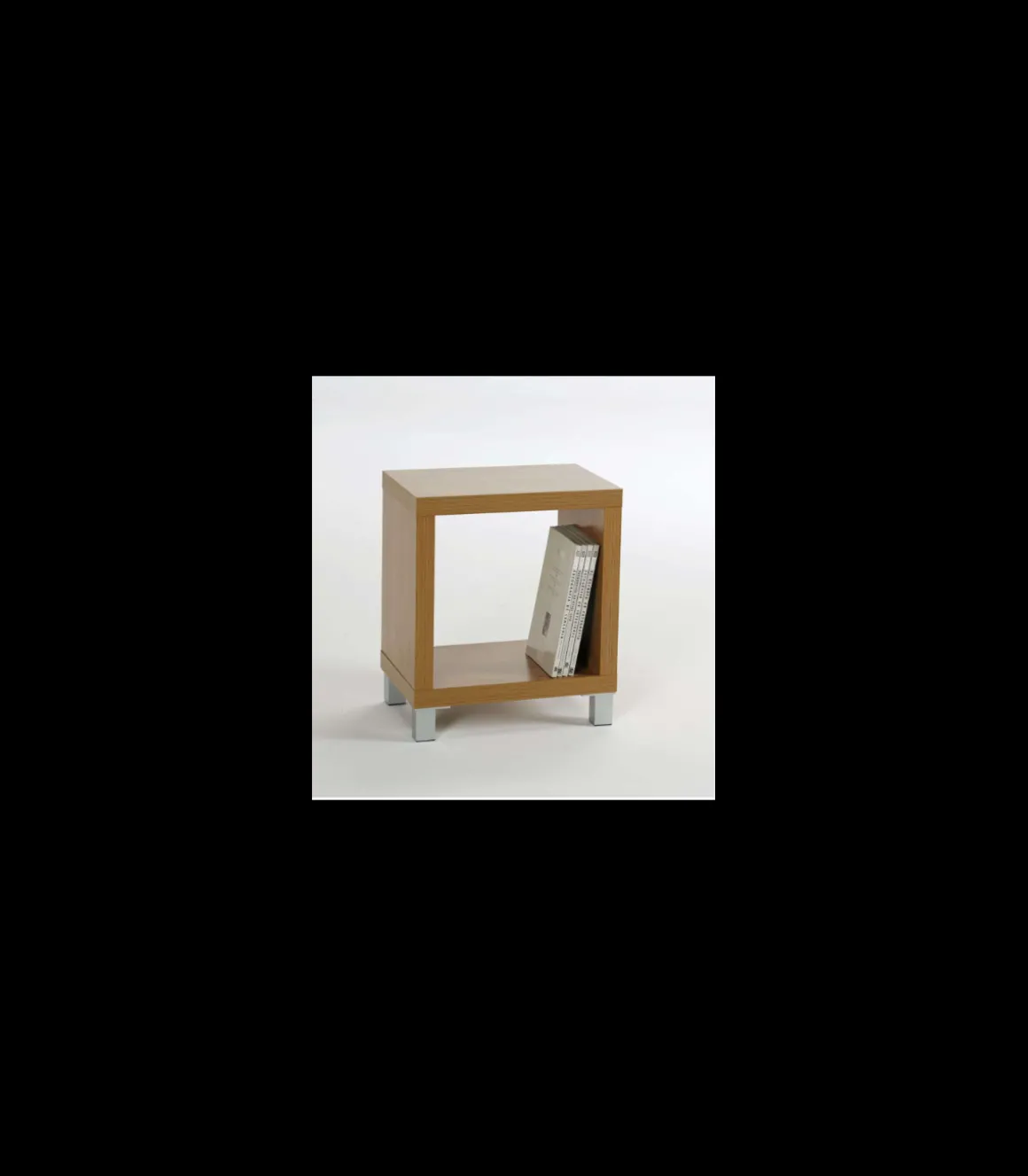 Mesita auxiliar kubox 1x1 acabado maple, 48 cm (alto) 41cm (ancho) 29 cm(fondo)