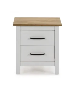 Mesita 2 cajones Mariana acabado blanco 49.50 cm(alto) 46 cm(ancho) 35 cm(largo)