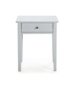 Mesita de noche para dormitorio modelo Barton, 1 cajón acabado gris claro, 36.4cm(ancho) 55cm(alto) 46cm(largo)