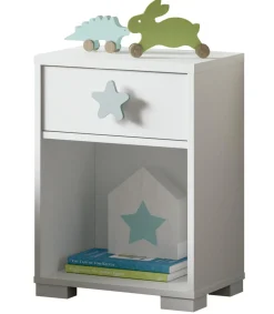 Mesita Sweet en acabado blanco atlas, 56 cm(alto)40 cm(ancho)33 cm(fondo)