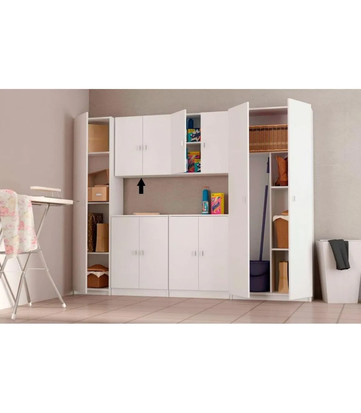 Modulo alto colgado Marbella en blanco 60 cm(ancho) 60 cm(altura) 26.5 cm(fondo)
