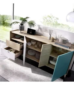 Mueble aparador La Iruela 3 puertas 2 cajones 75 cm(lato)180 cm(ancho)43 cm(largo)