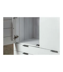 Mueble aparador Md-Guadix 2 puertas, 3 cajones acabado blanco, 115cm(ancho) 78cm(altura) 45cm(fondo)
