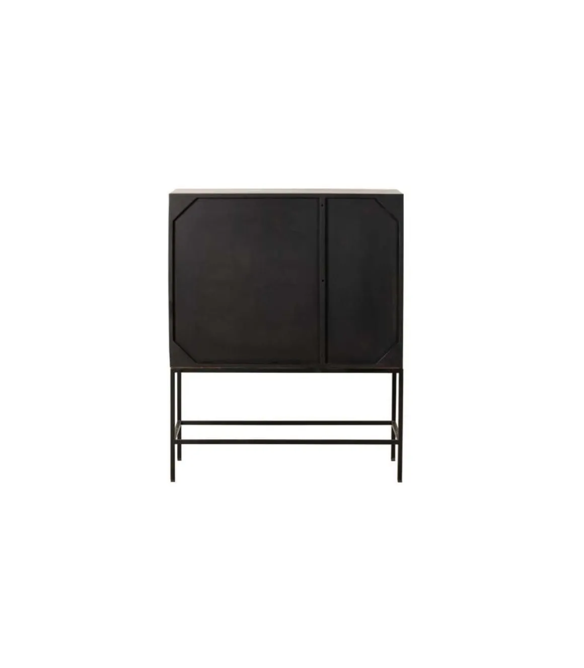 Mueble aparador Md-Orgiba 2 puertas, 2 cajones acabado negro, 80cm(ancho) 99cm(altura) 40cm(fondo)