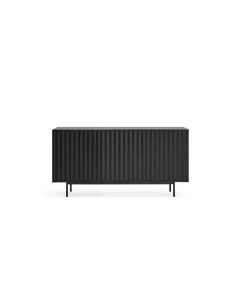 Mueble aparador modelo Sierra 3 puertas 3 cajones interiores acabado negro, 159.2cm(ancho) 79.6cm(alto) 47cm (fondo).