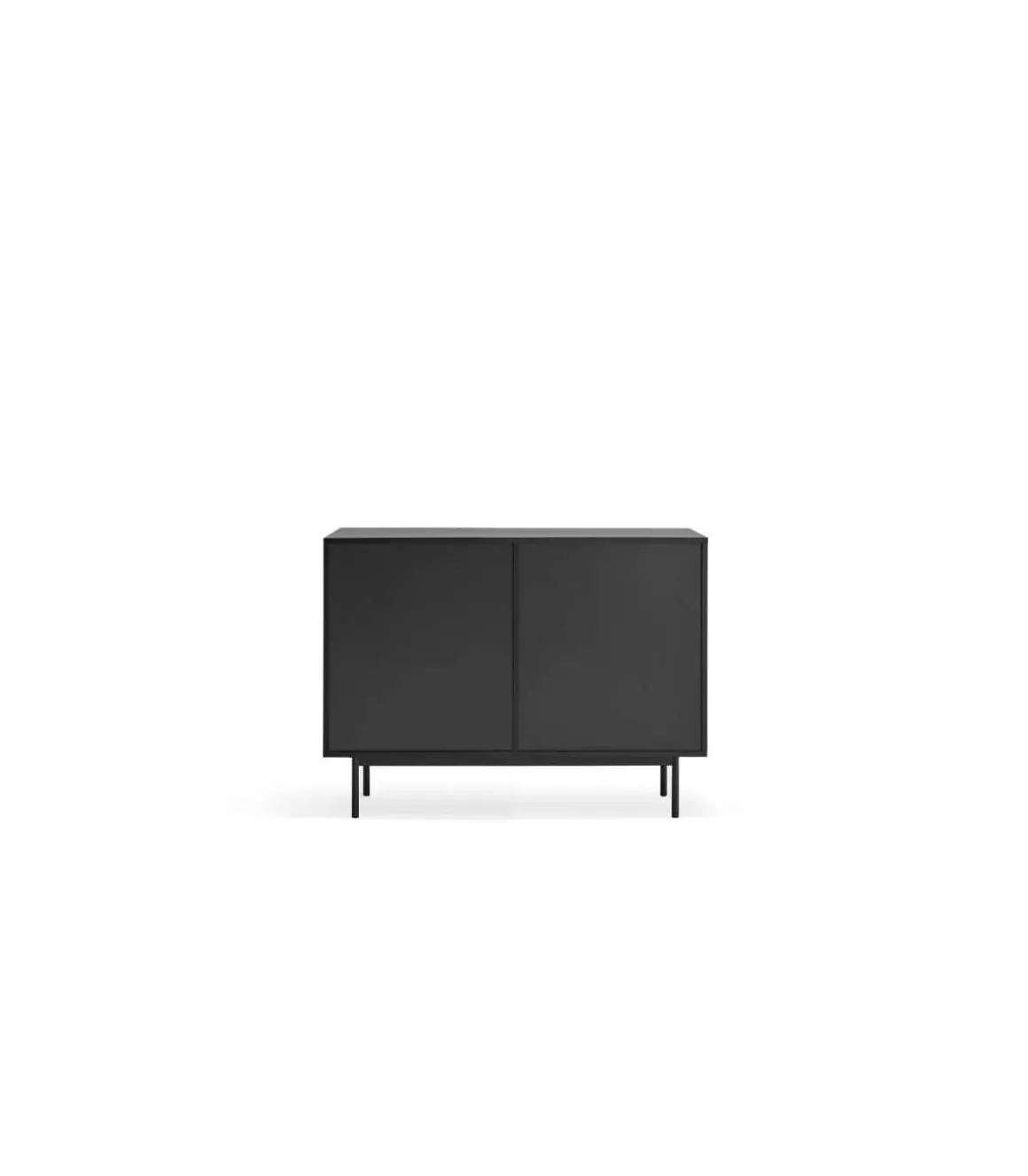 Mueble aparador para comedor modelo Sierra 1 puerta 4 cajones acabado negro/roble, 47cm(ancho) 79.6cm(alto) 159.5cm (largo)