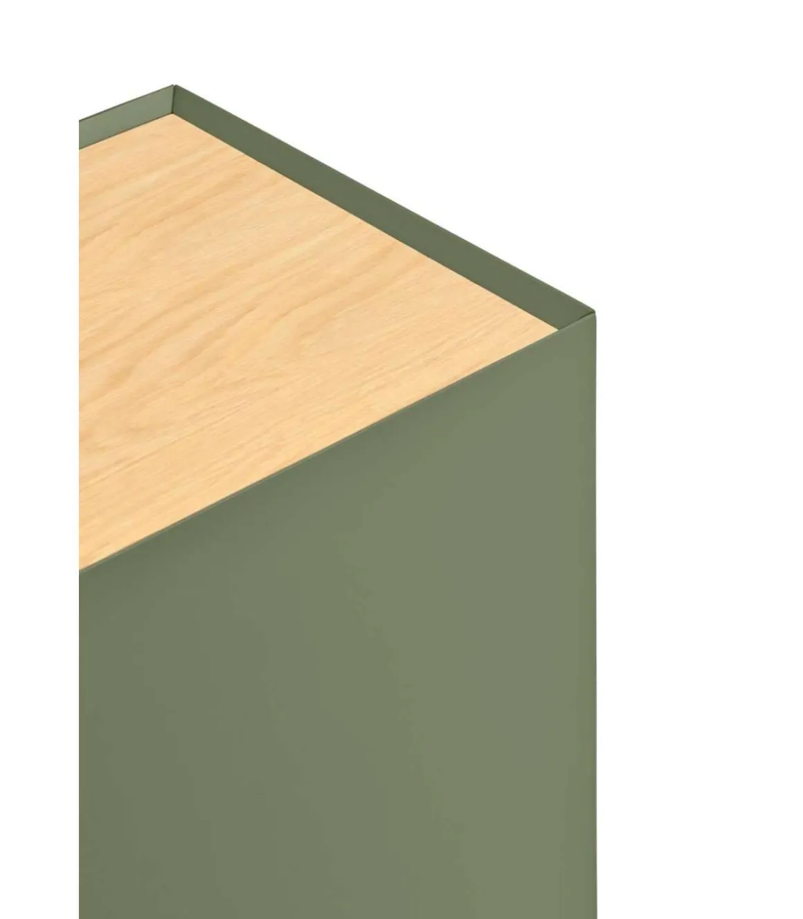 Mueble aparador para comedor modelo Arista 3 puertas acabado verde oliva, 40cm(ancho) 85cm(alto) 110cm (largo)
