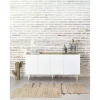 Mueble aparador para comedor modelo Arista 4 puertas acabado blanco, 40cm(ancho) 78cm(alto) 165cm (largo)