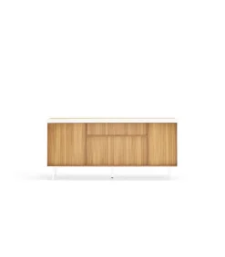 Mueble aparador para comedor modelo Arista 4 puertas acabado blanco, 40cm(ancho) 78cm(alto) 165cm (largo)