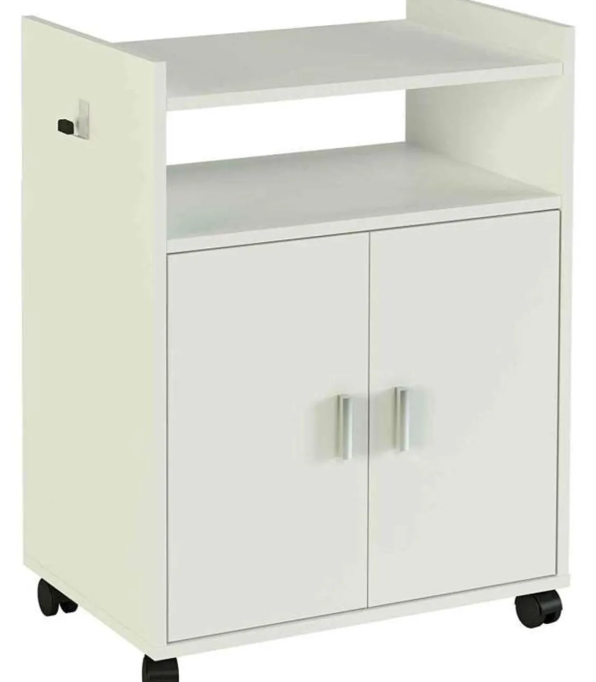Mueble auxiliar microondas en acabado color blanco, 79,5 cm(alto)60 cm(ancho)40 cm(largo)