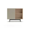 Mueble auxiliar modelo 601-2 acabado en roble/arena. 78 cm (alto) x 90 cm (ancho) x 34 cm (prof.)
