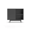 Mueble auxiliar modelo 601-2 acabado en grafito. 78 cm (alto) x 90 cm (ancho) x 34 cm (prof.)