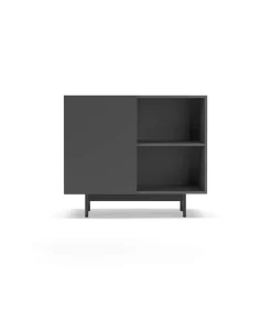 Mueble auxiliar modelo 601-2 acabado en grafito. 78 cm (alto) x 90 cm (ancho) x 34 cm (prof.)