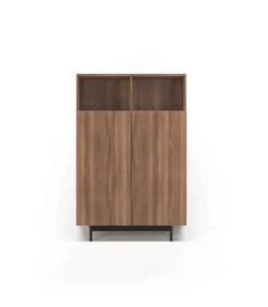 Mueble auxiliar modelo 603-1 acabado nogal, 110 x 90 x 34 (alto x ancho x fondo)