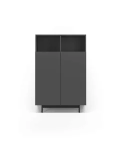 Mueble auxiliar modelo 603-1 acabado grafito, 110 x 90 x 34 (alto x ancho x fondo)
