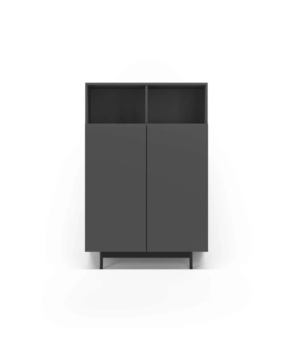 Mueble auxiliar modelo 603-1 acabado grafito, 110 x 90 x 34 (alto x ancho x fondo)