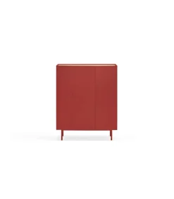 Mueble auxiliar modelo Arista 3 puertas acabado burdeos, 40cm(ancho) 120cm(alto) 95cm (largo)