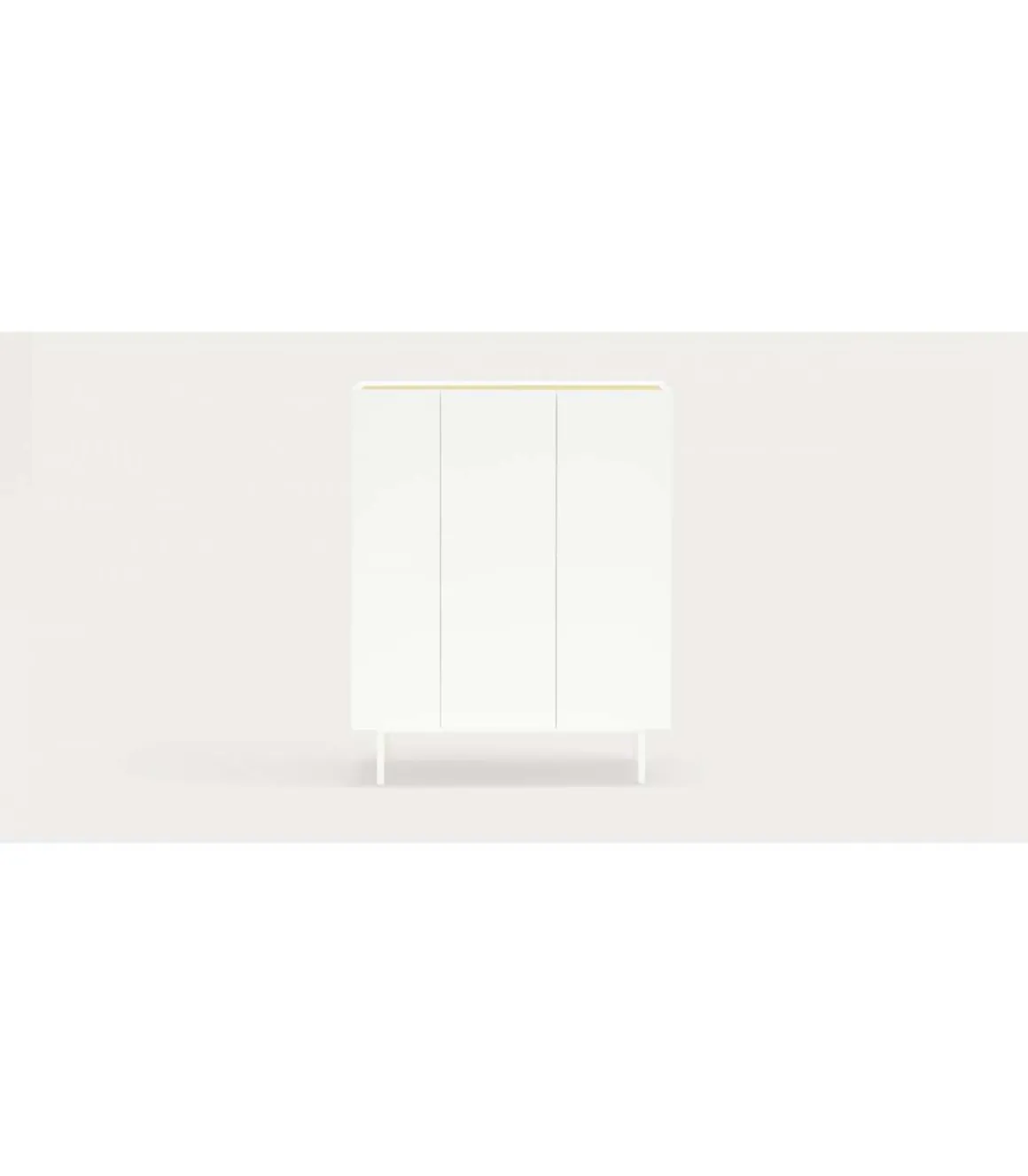 Mueble auxiliar modelo Arista 3 puertas acabado blanco, 40cm(ancho) 120cm(alto) 95cm (largo)