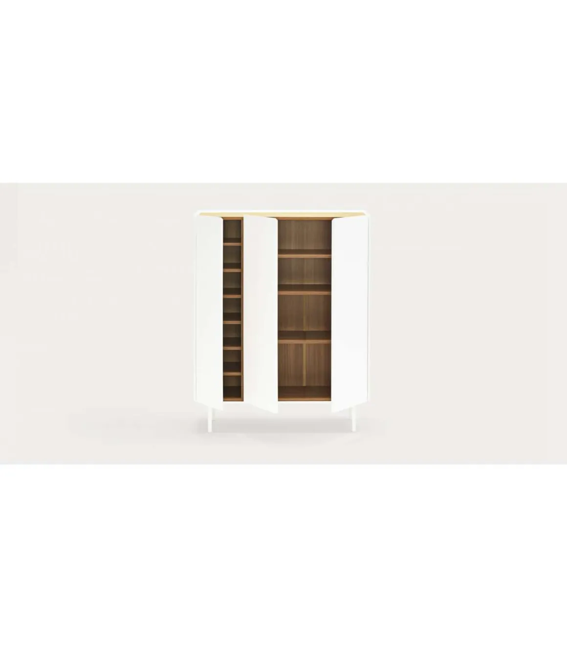 Mueble auxiliar modelo Arista 3 puertas acabado blanco, 40cm(ancho) 120cm(alto) 95cm (largo)