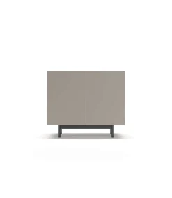 Mueble auxiliar 2 puertas abatibles modelo 601-1 acabado en nogal claro/arena. 78 cm (alto) x 90 cm (ancho) x 34 cm (prof.)