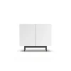 Mueble auxiliar 2 puertas abatibles modelo 601-1 acabado en nogal claro/blanco. 78 cm (alto) x 90 cm (ancho) x 34 cm (prof.)