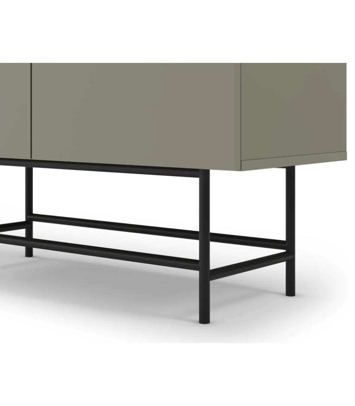 Mueble auxiliar 4 puertas abatibles modelo Elena acabado verde/negro. 128cm(alto) 100cm (ancho) 40cm(prof.)