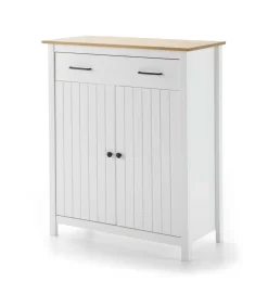 Mueble auxiliar 2 puertas 1 cajón Mariana acabado blanco 110 cm(alto) 90 cm(ancho) 40 cm(largo)