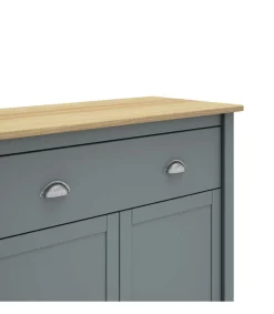 Mueble auxiliar 2 puertas 1 cajón modelo Miguel acabado verde kaki/roble. 110cm(alto) 90cm(ancho) 40cm(prof).