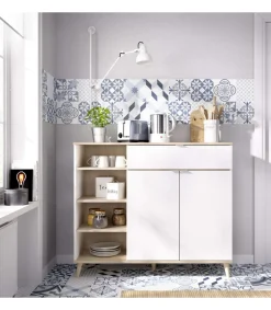Mueble auxiliar Villarodrigo 2 puertas 1 cajón y estantes 102 cm(alto)120 cm(ancho)40 cm(largo)