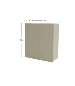 Mueble cocina alto con dos puertas en color visón, 90 cm(alto)80 cm(ancho)35 cm(largo)