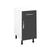 Mueble cocina bajo con 1 cajón y 1 puerta en gris parís. 83 cm(alto)40 cm(ancho)58 cm(largo)