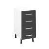 Mueble cocina bajo con 4 cajones en gris parís. 83 cm(alto)40 cm(ancho)58 cm(largo)