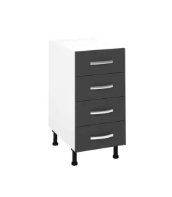 Mueble cocina bajo con 4 cajones en gris parís. 83 cm(alto)40 cm(ancho)58 cm(largo)