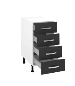 Mueble cocina bajo con 4 cajones en gris parís. 83 cm(alto)40 cm(ancho)58 cm(largo)