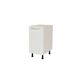 Mueble cocina bajo con 1 puerta en gris cream y blanco mate. 85 cm(alto)40 cm(ancho)60 cm(largo)