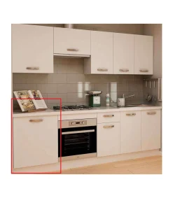 Mueble cocina con una puerta en blanco. 83 cm(alto)60 cm(ancho)58 cm(largo)
