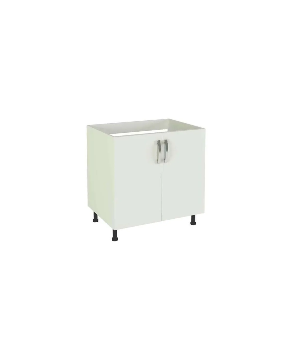 Mueble cocina fregadero 2 puertas en blanco. 83 cm(alto)80 cm(ancho)58 cm(largo)