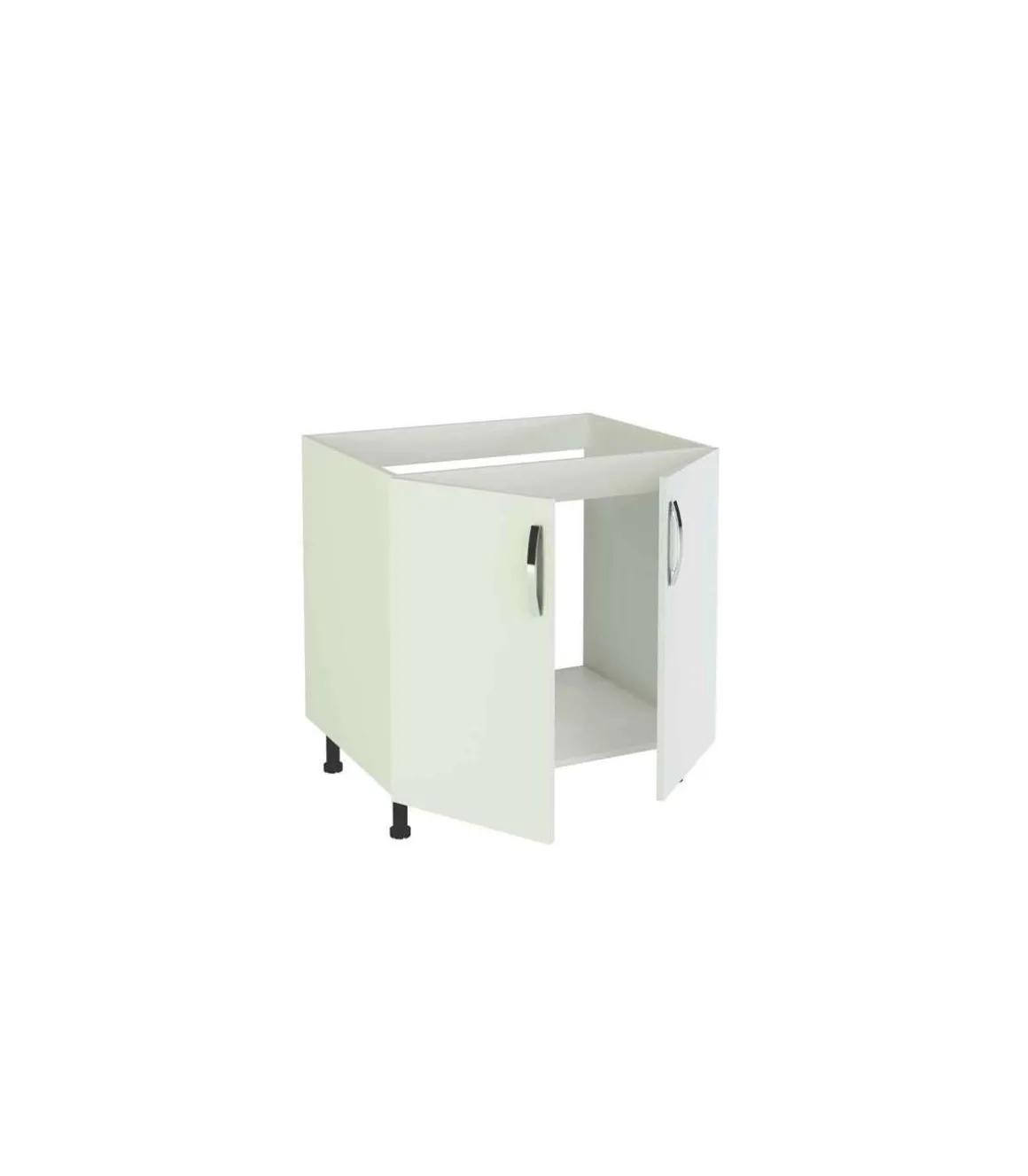 Mueble cocina fregadero 2 puertas en blanco. 83 cm(alto)80 cm(ancho)58 cm(largo)